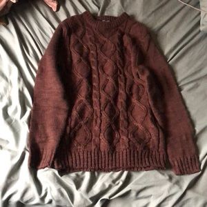 Brown knitted sweater